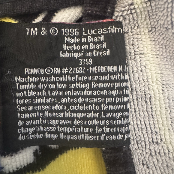 Vintage Star Wars Beach Towel 1996 George Lucas R2-D2 C-3PO Science Fiction 90's - Picture 10 of 10